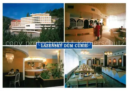 AK / Ansichtskarte Jachymov Lazensky dum Curie Hotel Rezeption Restaurant Jachymov
