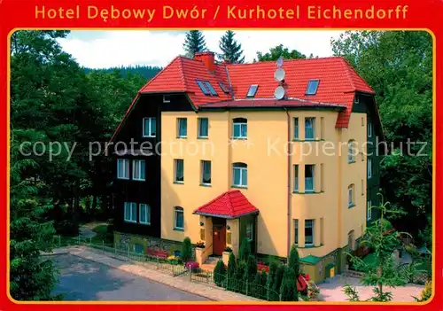 AK / Ansichtskarte Swieradow_Zdroj_Bad_Flinsberg Hotel Debowy Dwor Kurhotel Haus Eichendorff Swieradow_Zdroj