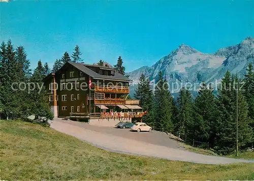 AK / Ansichtskarte Arosa_GR Pension Arlenwald und Restaurant Bure Stuebli Alpen Arosa_GR