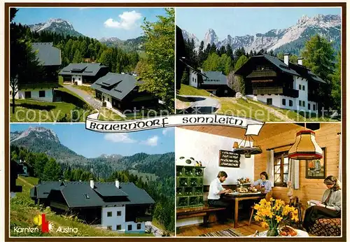 AK / Ansichtskarte Sonnleitn_Hermagor Teilansichten Bergdorf Gasthaus Restaurant Karnische Alpen 