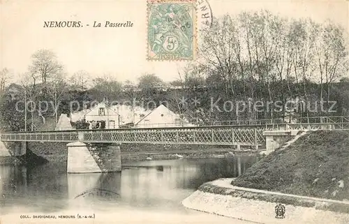 AK / Ansichtskarte Nemours_Seine et Marne La Passerelle Nemours Seine et Marne