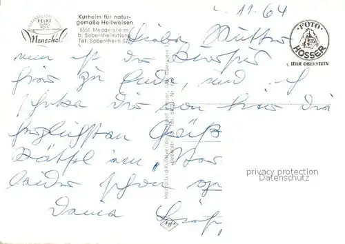 AK / Ansichtskarte Meddersheim Kurheim  Meddersheim