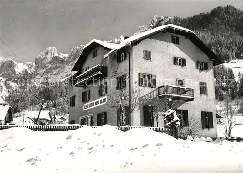 AK / Ansichtskarte Dolomiten Albergo Ristorante Roma Plan di Gardena Winter Dolomiten