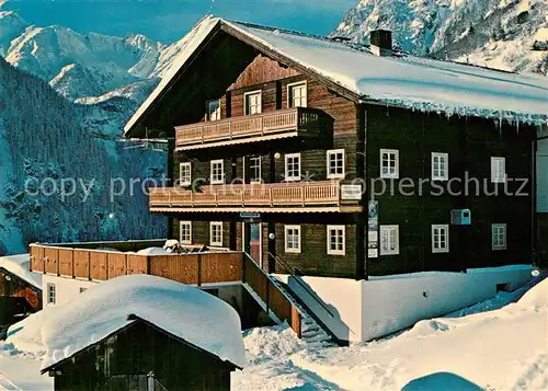 AK / Ansichtskarte Hinterbichl_Praegraten Berggasthof Groederhof Winter Hinterbichl Praegraten