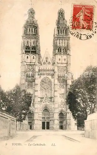 AK / Ansichtskarte Tours_Indre et Loire Cathedrale Tours Indre et Loire