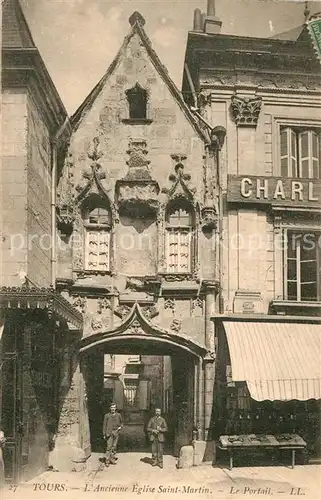 AK / Ansichtskarte Tours_Indre et Loire Eglise Saint Martin Portail Tours Indre et Loire