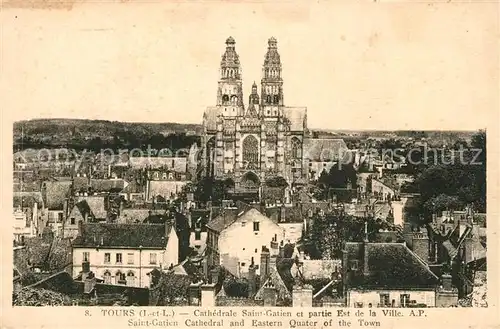 AK / Ansichtskarte Tours_Indre et Loire Cathedrale Saint Gatien Tours Indre et Loire