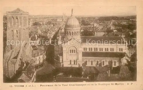 Tours_Indre et Loire Tour Charlemagne et Basilique St. Martin Tours Indre et Loire