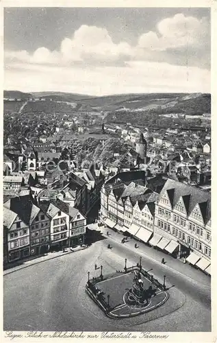 Siegen_Westfalen Blick von der Nikolaikirche zur Unterstadt und Kaserne Siegen_Westfalen
