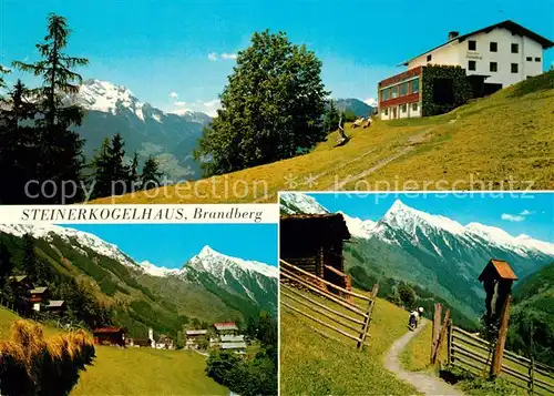 Brandberg_Tirol Berggasthaus Steinerkogelhaus Alpenpanorama Zillertaler Alpen Wanderweg Wegekreuz Brandberg Tirol