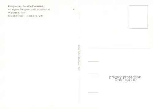 Walchsee_Tirol Postgasthof Pension Fischerwirt Walchsee Tirol