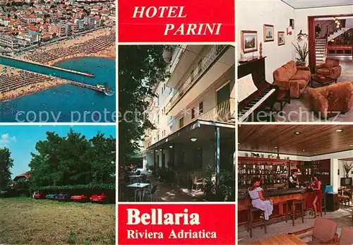 Bellaria Fliegeraufnahme Hotel Parini Musikzimmer Bar Bellaria