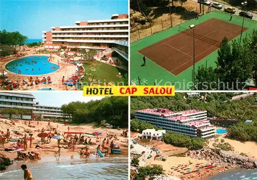 Salou Hotel Cap Salou Strand Tennisplatz Fliegeraufnahme Salou