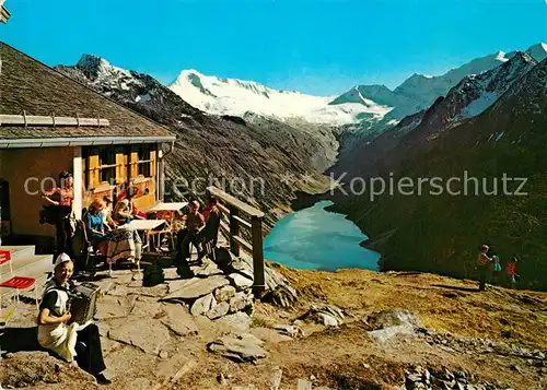 Zillertal_Tirol Olpererhuette mit Greiner Moesele und Hochfeilergruppe Zillertal_Tirol