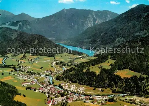 Lunz_See_Niederoesterreich Fliegeraufnahme Seebad am Lunzersee Lunz_See_Niederoesterreich