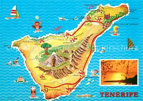 Tenerife Inselkarte Tenerife