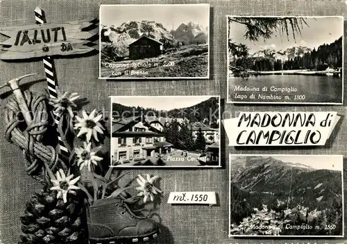 Madonna_di_Campiglio Capanna Spinale Piazza Centrale Lago di Nambino Alpenpanorama Edelweiss Bergschuh Madonna_di_Campiglio
