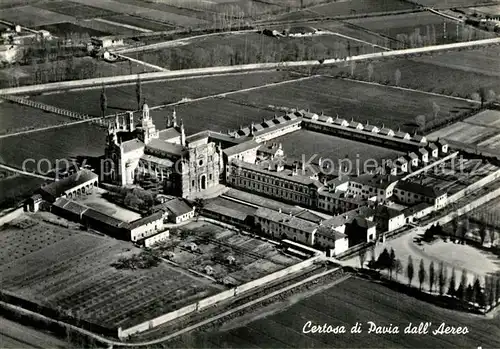 Certosa_di_Pavia dall aereo Kloster Fliegeraufnahme Certosa_Di_Pavia