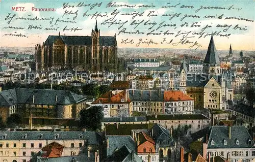 AK / Ansichtskarte Metz_Moselle Panorama Kathedrale Metz_Moselle