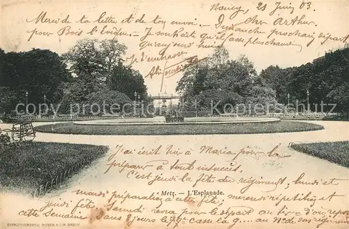 AK / Ansichtskarte Metz_Moselle Esplanade Metz_Moselle