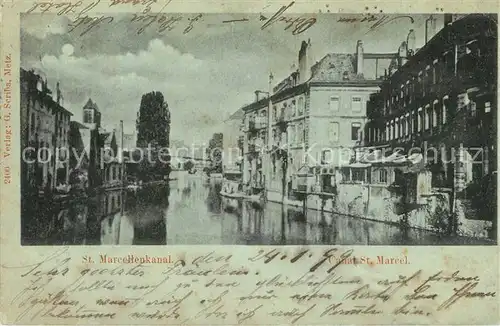 AK / Ansichtskarte Metz_Moselle Saint Marcellen Kanal Metz_Moselle