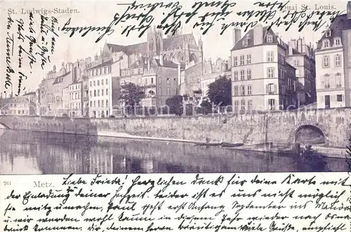 AK / Ansichtskarte Metz_Moselle Quai Saint Louis Metz_Moselle