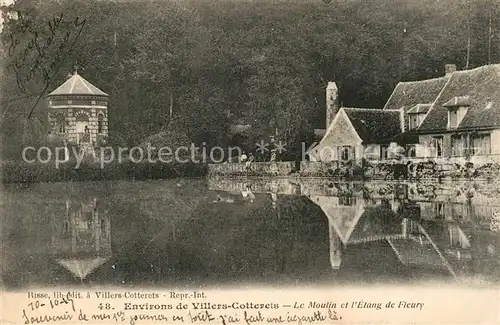 AK / Ansichtskarte Villers Cotterets Moulin Etang de Fleury Villers Cotterets