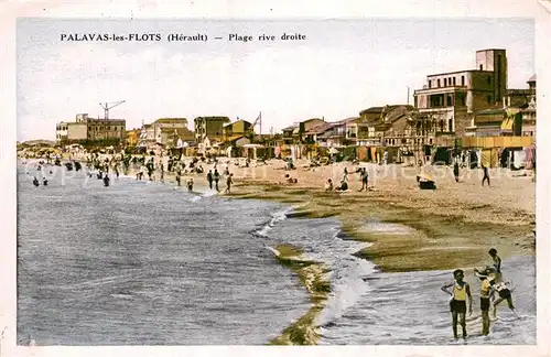 AK / Ansichtskarte Palavas les Flots_Herault Plage rive droite Palavas les Flots_Herault