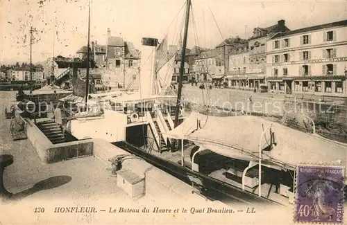 AK / Ansichtskarte Honfleur Le Bateau du Havre Quai Beaulieu Honfleur