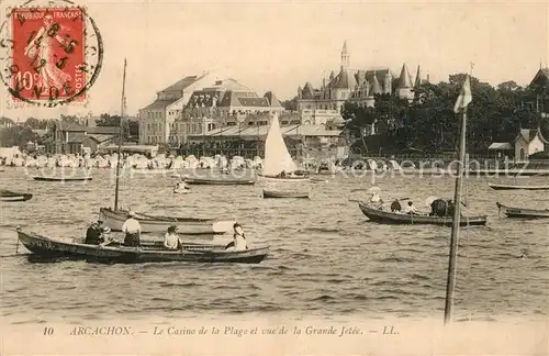 AK / Ansichtskarte Arcachon_Gironde Casino Plage Grande Jetee Arcachon Gironde