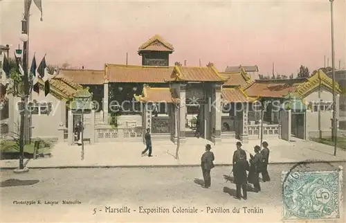 AK / Ansichtskarte Marseille_Bouches du Rhone Exposition Coloniale Pavillon du Tonkin Marseille