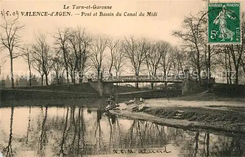 AK / Ansichtskarte Valence_d_Agen Pont Bassin du Canal du Midi Valence_d_Agen