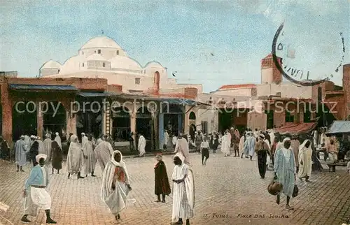AK / Ansichtskarte Tunis Place Bab Souiha Tunis