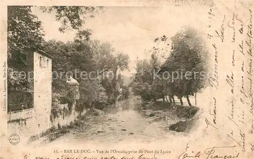 AK / Ansichtskarte Bar_le_Duc_Lothringen Vue de l Ornain Pont du Lycee Bar_le_Duc_Lothringen