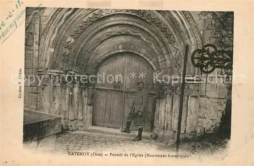 AK / Ansichtskarte Catenoy Portail d Eglise Monument historique Catenoy