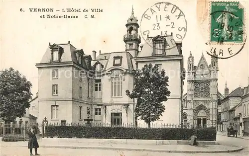 AK / Ansichtskarte Vernon_Ardeche Hotel de Ville Notre Dame Vernon Ardeche