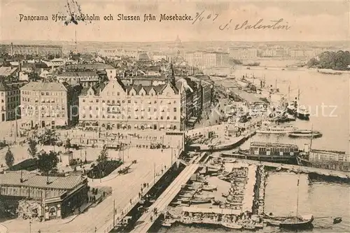 AK / Ansichtskarte Stockholm Panorama Slussen Mosebacke Stockholm