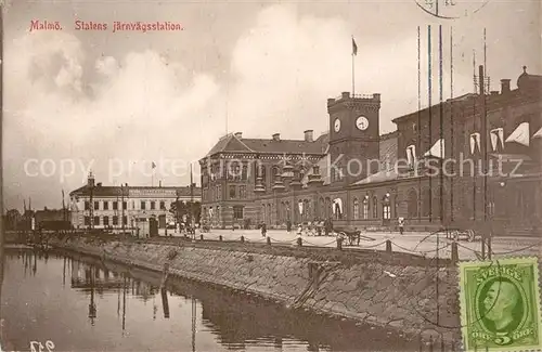 AK / Ansichtskarte Malmoe Stalens jaernvaegsstation Malmoe