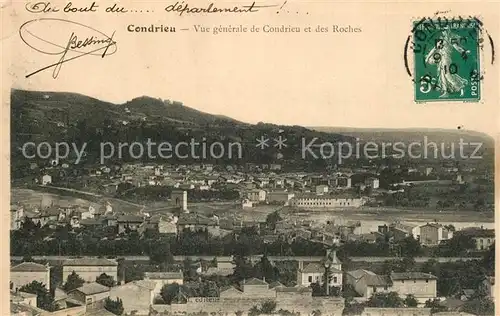 AK / Ansichtskarte Condrieu Vue generale et des Roches Condrieu