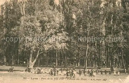 AK / Ansichtskarte Lyon_France Parc de la Tete dOr Pelouse des Ebats Lyon France