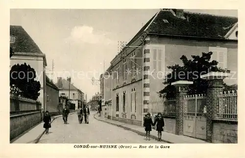 AK / Ansichtskarte Conde sur Huisne Rue de la Gare Conde sur Huisne