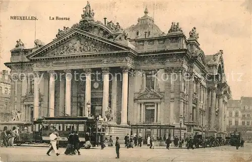 AK / Ansichtskarte Strassenbahn Bruxelles Bourse  