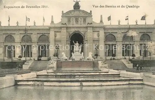 AK / Ansichtskarte Exposition_Universelle_Bruxelles_1910 Bassins Quadrige 