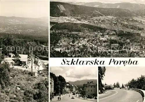 AK / Ansichtskarte Szklarska_Poreba Panorama Sessellift Strassenpartie Szklarska_Poreba