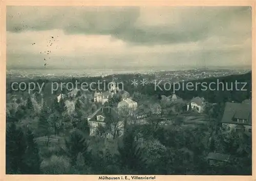 AK / Ansichtskarte Muelhausen_Elsass Panorama Villenviertel Muelhausen Elsass