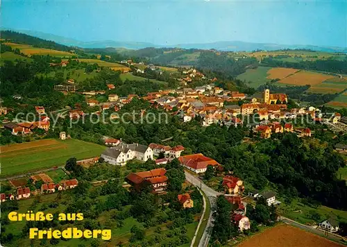 AK / Ansichtskarte Friedberg_Steiermark Sommerfrische Erholungsort Fliegeraufnahme Friedberg_Steiermark