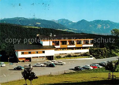 AK / Ansichtskarte Bregenz_Vorarlberg Hotel Restaurant Berghof Fluh Alpenpanorama Bregenz Vorarlberg