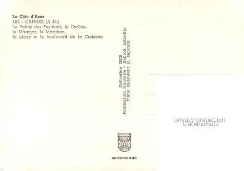 AK / Ansichtskarte Cannes_Alpes Maritimes Palais des Festivals Hotels Plage Boulevard de la Croisette vue aerienne Cannes Alpes Maritimes