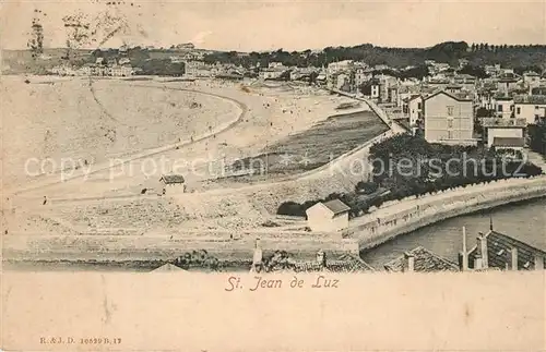 AK / Ansichtskarte Saint Jean de Luz Strand Panorama Saint Jean de Luz