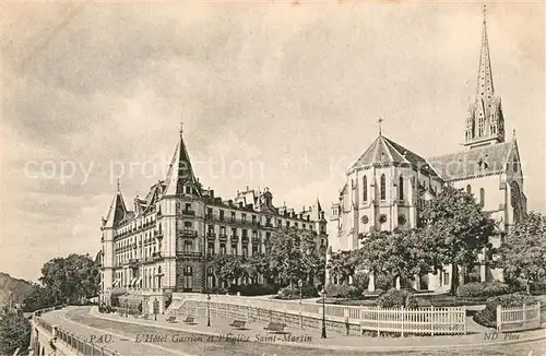 AK / Ansichtskarte Pau Hotel Gassion Eglise Saint Martin Pau